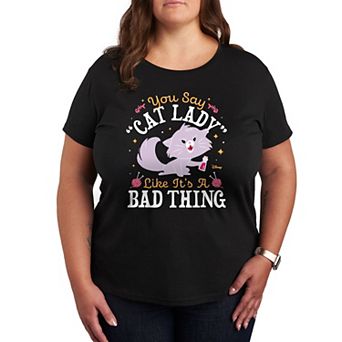 Disney Cats Plus Size Cat Lady Graphic Tee