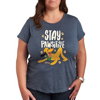 Disney's Pluto Plus Stay Pawsitive Graphic Tee
