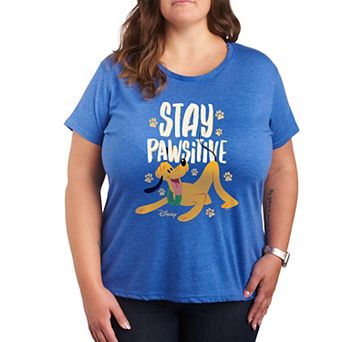 Disney's Pluto Plus Stay Pawsitive Graphic Tee