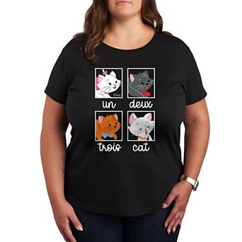 Disney's The Aristocats Plus Size Un Deux Trois Cat Graphic Tee