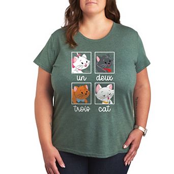 Disney's The Aristocats Plus Size Un Deux Trois Cat Graphic Tee