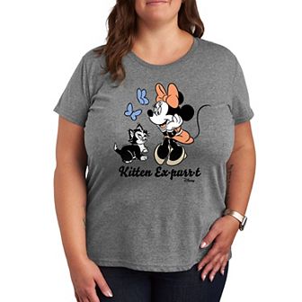 Disney's Minnie Mouse & Figaro Plus Kitten EGraphic Teepurrt Graphic Tee