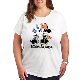 Disney's Minnie Mouse & Figaro Plus Kitten EGraphic Teepurrt Graphic Tee
