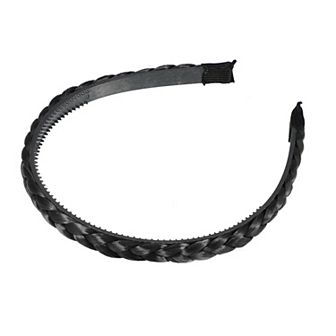 Headband Synthetic Hair Plaited Headband Braid Braided 0.59 Inch Wide