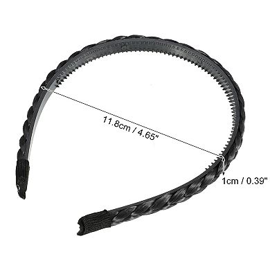 Headband Synthetic Hair Plaited Headband Braid Braided 0.59 Inch Wide