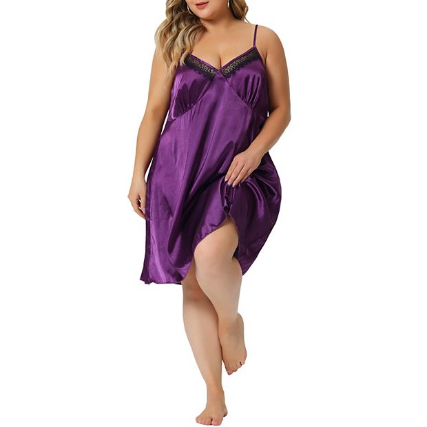 open lace back dress Lacey Thoughts Lingerie Mini Dress with Thong – Purple – Envy's Answer main image 0