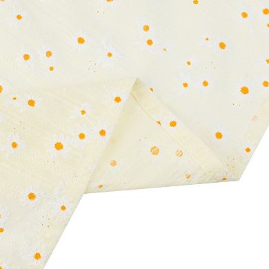 Rectangle Cotton Yellow Restaurant Picnic Party Tablecloth 1 Pc, 39" X 55"