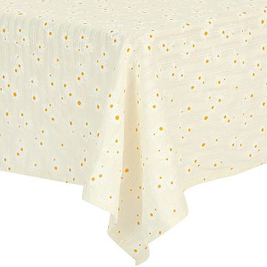 Rectangle Cotton Yellow Restaurant Picnic Party Tablecloth 1 Pc, 39" X 55"