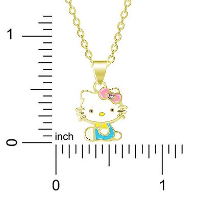 Hello Kitty Enamel & Crystal Pendant Necklace
