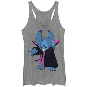 Disney's Lilo & Stitch Juniors' Cheeky Vampire Stitch Tri-Blend Racerback Tank Top