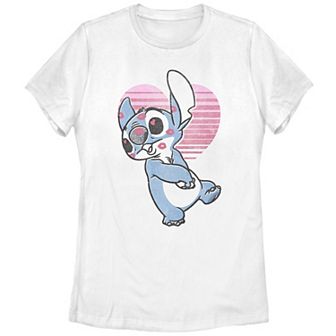 Disney's Lilo & Stitch Juniors' Kissy Face Stitch Graphic Tee