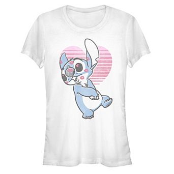 Disney's Lilo & Stitch Juniors' Kissy Face Stitch Graphic Tee