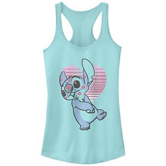 Disney's Lilo & Stitch Juniors' Kissy Face Stitch Racerback Tank Top