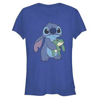 Disney's Lilo & Stitch Juniors' Frog Friend & Stitch Graphic Tee