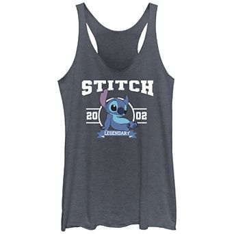 Disney's Lilo & Stitch Juniors' Legendary Stitch 2002 Tri-Blend Racerback Tank Top