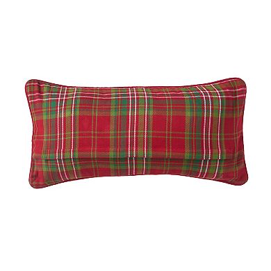 C&F Home Reindeer Plaid & Lights Christmas Throw Pillow