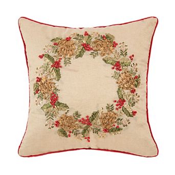 C&F Home Merry Wreath Christmas Throw Pillow