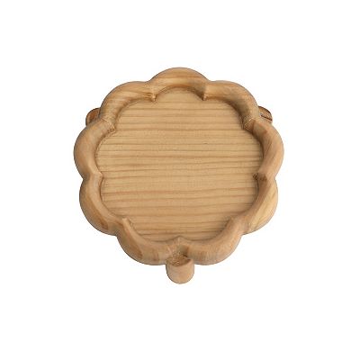 Everyday Decor Scalloped Raised Decorative Tray Table Decor