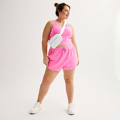 Plus Size SO® Fitted Waffle Knit Tank Top