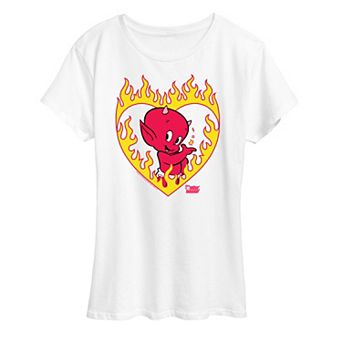 Women's Hot Stuff Flame Heart Graphic Tee