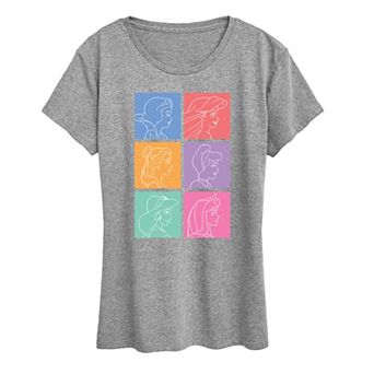 Disney Princess Women's Grid Graphic Tee
