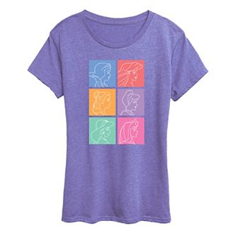 Disney Princess Women's Grid Graphic Tee