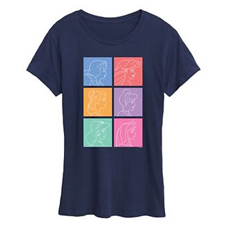 Disney Princess Women's Grid Graphic Tee