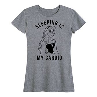 Disney Princess Aurora Women's Sleeping Is My Cardio Graphic Tee