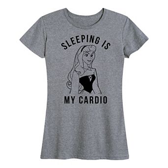 Disney Princess Aurora Women's Sleeping Is My Cardio Graphic Tee