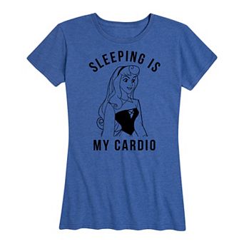 Disney Princess Aurora Women's Sleeping Is My Cardio Graphic Tee
