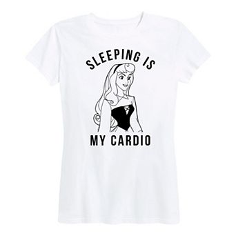 Disney Princess Aurora Women's Sleeping Is My Cardio Graphic Tee