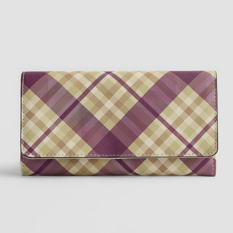 Keelan RFID-Blocking Filemaster Wallet, Amaranth Plaid
