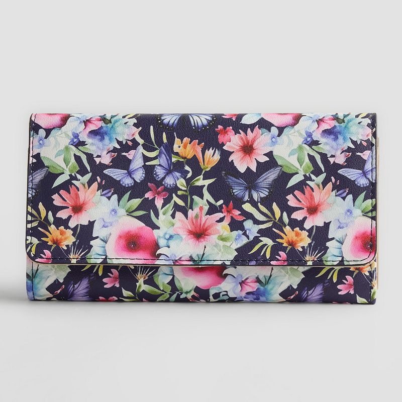 Keelan RFID-Blocking Filemaster Wallet, Blue Butterfly
