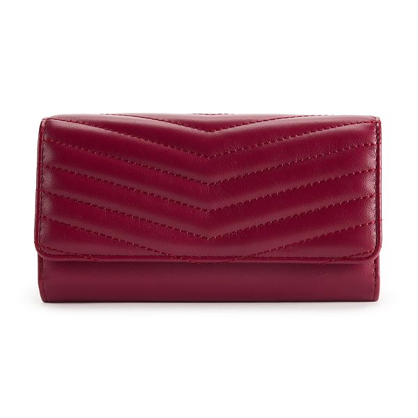 Keelan RFID-Blocking Filemaster Wallet - Quilted Wine