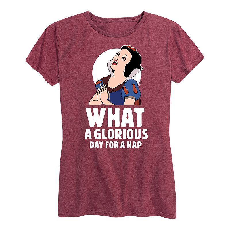 Disney Princess Snow White Women's Nap Graphic Tee, Girl's, 
