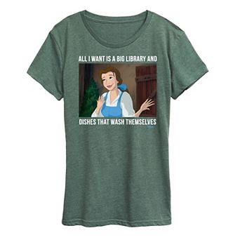 Disney Princess Belle Women's Library Graphic Tee