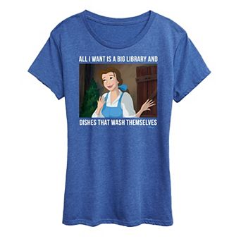 Disney Princess Belle Women's Library Graphic Tee