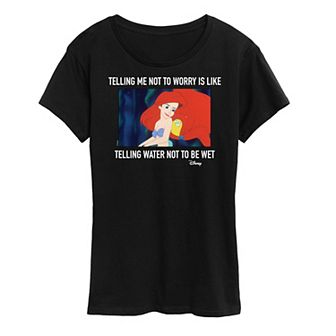 Disney Princess Ariel Women's Not To Worry Graphic Tee