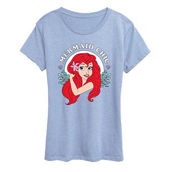 Disney Princess Ariel Women's Mermaid Chic Graphic Tee