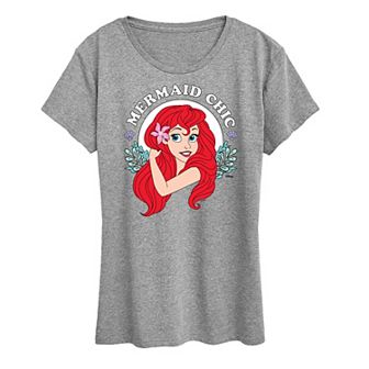 Disney Princess Ariel Women's Mermaid Chic Graphic Tee