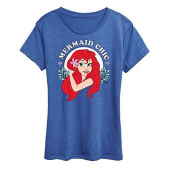 Disney Princess Ariel Women's Mermaid Chic Graphic Tee