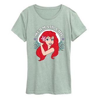 Disney Princess Ariel Women's Mermaid Chic Graphic Tee