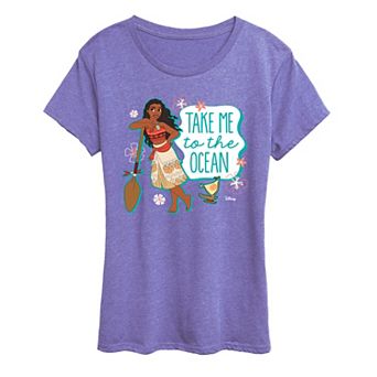 Disney Princess Moana Women's Ocean Graphic Tee