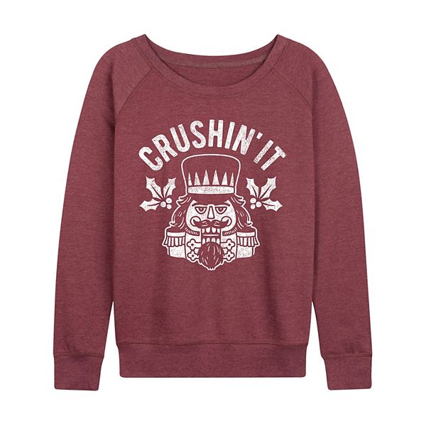 Womens Crushin It Nutcracker Lightweight French Terry Sweatshirt