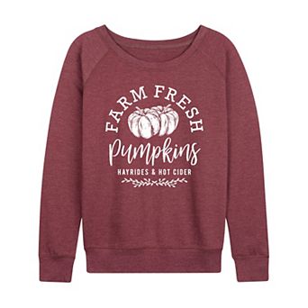Women's Farm Fresh Pumpkins French Terry Long Sleeve Tee