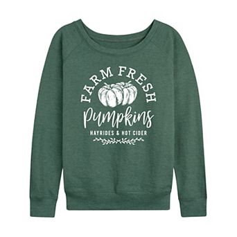 Women's Farm Fresh Pumpkins French Terry Long Sleeve Tee