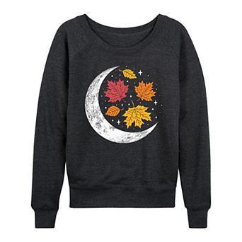 Women's Fall Crescent Moon French Terry Long Sleeve Tee