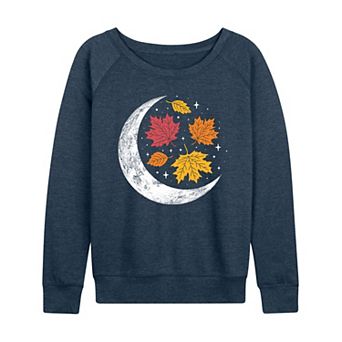 Women's Fall Crescent Moon French Terry Long Sleeve Tee