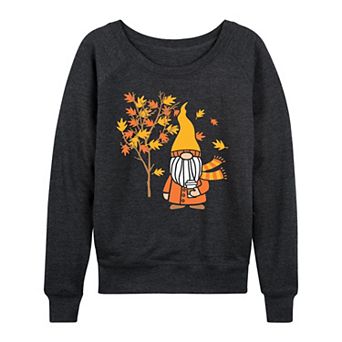 Women's Fall Gnome Tree French Terry Long Sleeve Tee