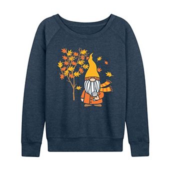 Women's Fall Gnome Tree French Terry Long Sleeve Tee